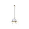 griestu gaismas DKD Home Decor Balts Bronza PVC Metāls 50 W 38 x 38 x 32 cm