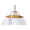 griestu gaismas DKD Home Decor Balts Bronza PVC Metāls 50 W 38 x 38 x 32 cm