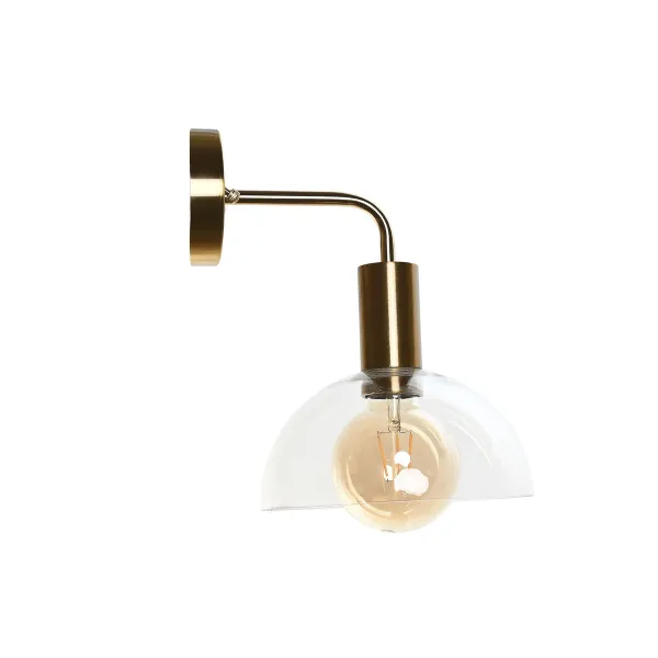 sienas Lampa DKD Home Decor Bronza Metāls Stikls 50 W Moderns 220 V 20 x 25 x 28 cm