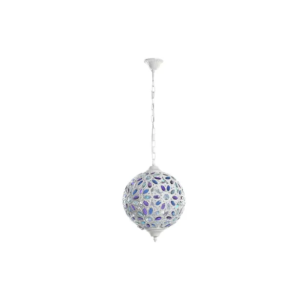 Pakabinamas apšvietimas DKD Home Decor 28 x 28 x 44 cm Metalinis Balta Spalvotas 50 W