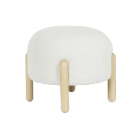 Atrama pėdoms DKD Home Decor 45 x 45 x 36 cm Medžio Balta