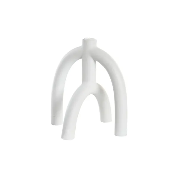 lustras DKD Home Decor Scandi 21,5 x 21,5 x 23 cm Balts Sveķi