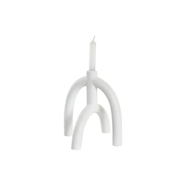 lustras DKD Home Decor Scandi 21,5 x 21,5 x 23 cm Balts Sveķi