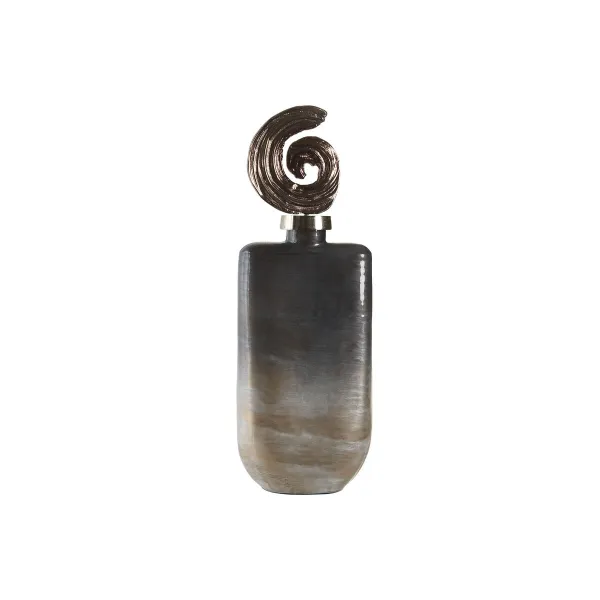 Vāze DKD Home Decor 17 x 9 x 47 cm Stikls Alumīnijs Daudzkrāsains Moderns