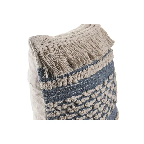 Pagalvėlė DKD Home Decor Mėlyna 45 x 10 x 45 cm Balta Boho