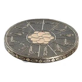 Eterinių aliejų degiklis DKD Home Decor Medžio Aliuminis Indas 10 x 10 x 1 cm Smilkalai