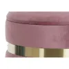 подставка для ног DKD Home Decor Зеленый Розовый Темно-розовый Позолоченный Велюр 36 x 36 x 44 cm (2)