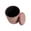 Footrest DKD Home Decor Green Pink Dark pink Golden Velvet 36 x 36 x 44 cm (2)