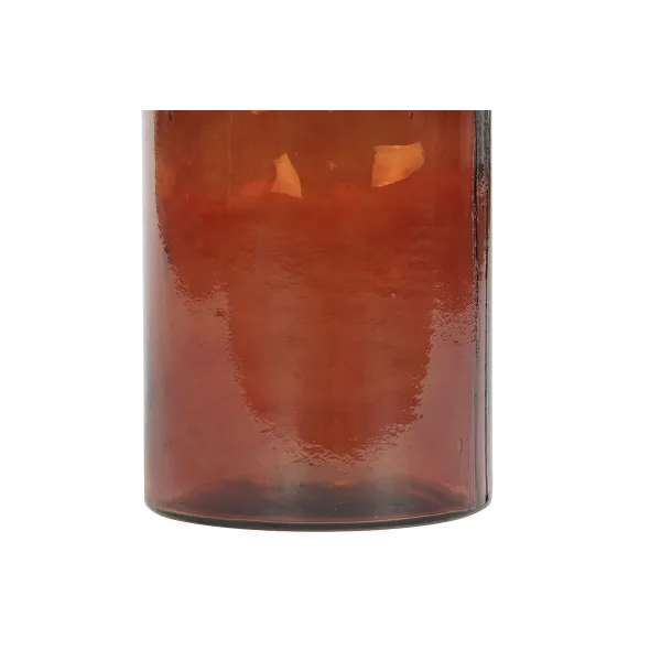Vaza DKD Home Decor Degtas molis Virvė Grūdintas stiklas 25 x 25 x 75 cm