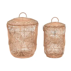Набор корзин DKD Home Decor Натуральный Светло-коричневый (2 Предметы)