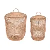 Korisetti DKD Home Decor Luonnollinen Vaaleanruskea (2 Kappaletta)