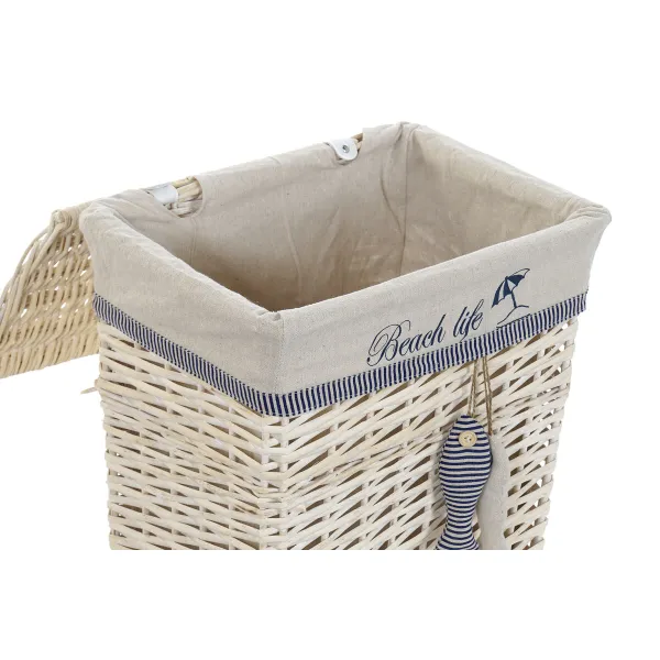 Krepšelio rinkinys DKD Home Decor Mėlyna Rusvai gelsva Aliuminis Spiralės Viduržemio 5 Dalys