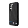 BMW Leather Carbon Blue Line - Case for Samsung Galaxy S23+ (Black)