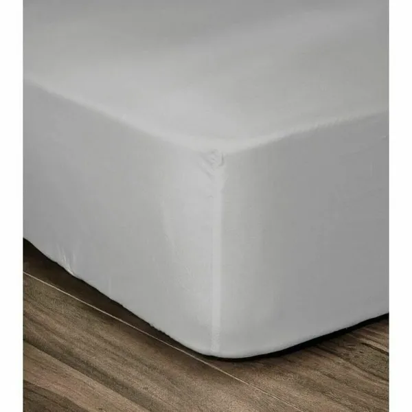 Fitted bottom sheet Lovely Home Grey Light grey Single bed 90 x 190