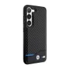 BMW Leather Carbon Blue Line - Case for Samsung Galaxy S23+ (Black)