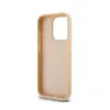 DKNY Leather Checkered Mono Pattern & Printed Stripes - iPhone 15 Pro Case (pink)