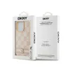 DKNY Leather Checkered Mono Pattern & Printed Stripes - iPhone 15 Pro Case (pink)