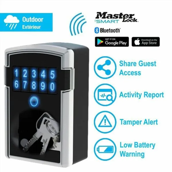 Piekaramā atslēga ar slēdzeni Master Lock 5441EURD Cinks Plastmasa Taisnstūra