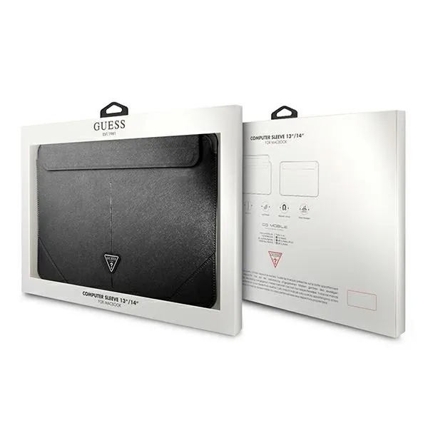 Guess Saffiano Triangle Logo Sleeve - Notebook case 13" / 14" (Black)