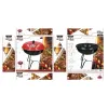 Barbecue Portable Aktive Enamelled Metal Ø 36 cm 36 x 44 x 36 cm (4 Units) Red