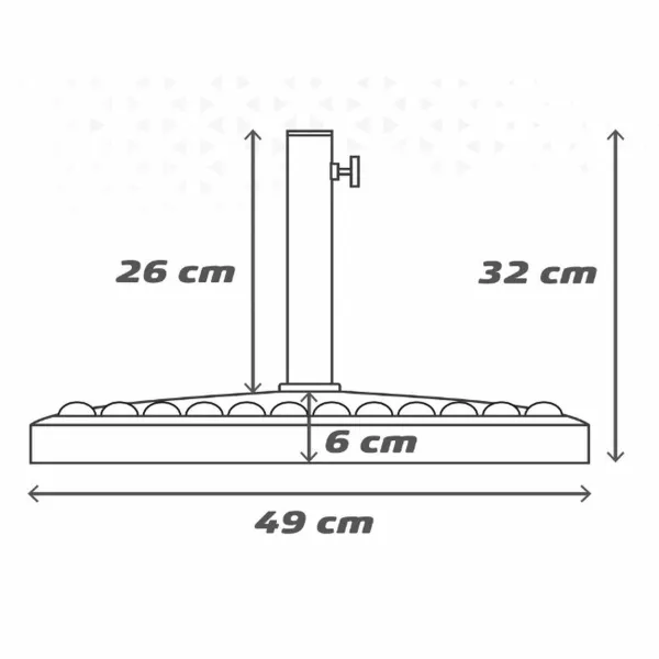 Paplūdimio skėčio pagrindas Aktive 14 Kg Juoda Plienas Polirezinas 49 x 32 cm