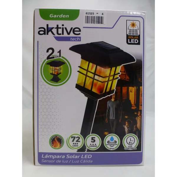 Saulės sodo žibintų rinkinys Aktive Plastmasinis 13,5 x 46 x 13,5 cm (4 vnt.)
