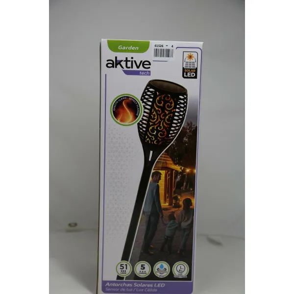 Набор солнечных садовых кольев Aktive 51 Пластик 11 x 77,5 x 11 cm (4 штук)