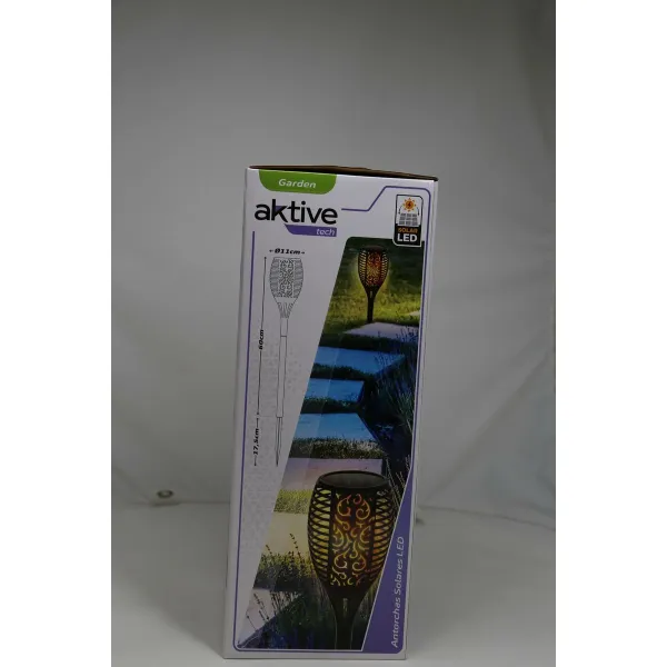 Set of solar garden lights Aktive 51 Plastic 11 x 77,5 x 11 cm (4 Units)