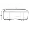 Protective Case Aktive Tables Polyethylene 200 x 60 x 130 cm (6 Units)