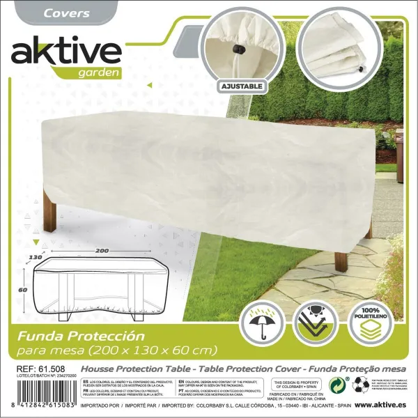 Защитный чехол Aktive Столы полиэтилен 200 x 60 x 130 cm (6 штук)