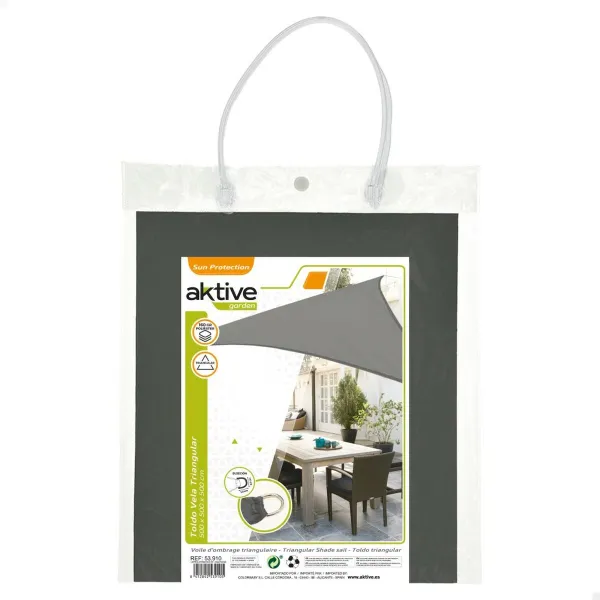 Ēnu buras Aktive Pelēks 500 x 0,5 x 500 cm Trijstūra motīvi (4 gb.)