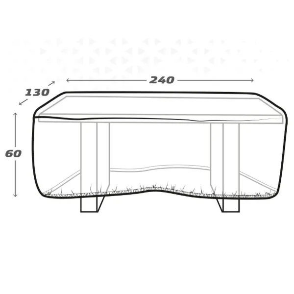 Suojakotelo Aktive Pöydät Polyetyleeni 240 x 60 x 130 cm (6 osaa)