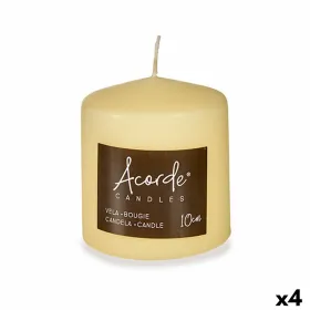 Candle Acorde Cream 9 x 10 x 9 cm 8,7 x 10 x 8,7 cm (4 Units)