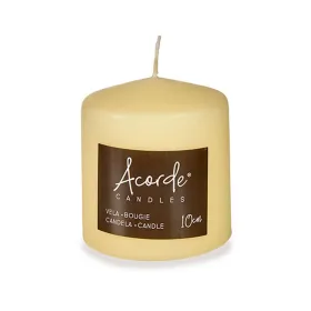 Candle Acorde Cream 9 x 10 x 9 cm 8,7 x 10 x 8,7 cm (4 Units)