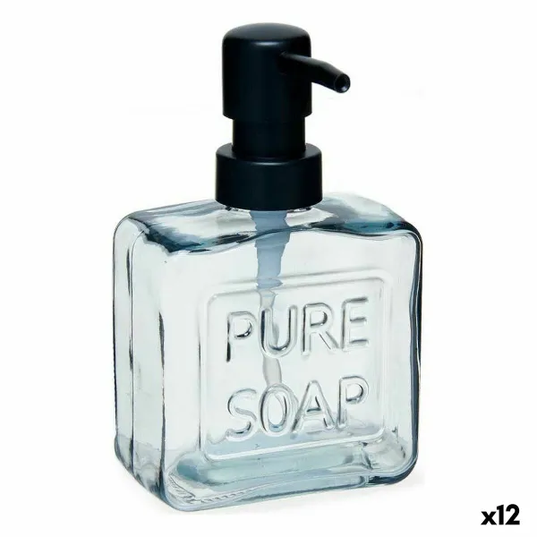 Soap Dispenser Berilo Pure Soap Black Crystal Plastic 250 ml 9 x 15 x 5 cm (12 Units)