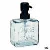 Ziepju dozators Berilo Pure Soap Melns Stikls Plastmasa 250 ml 9 x 15 x 5 cm (12 gb.)