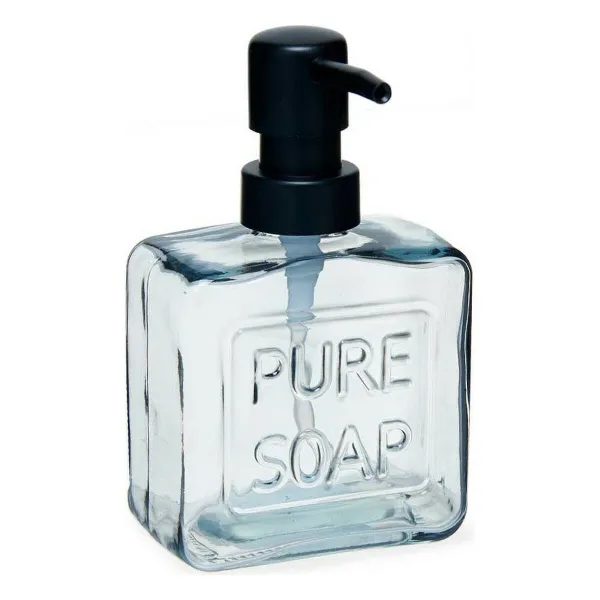 Soap Dispenser Berilo Pure Soap Black Crystal Plastic 250 ml 9 x 15 x 5 cm (12 Units)