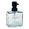 Ziepju dozators Berilo Pure Soap Melns Stikls Plastmasa 250 ml 9 x 15 x 5 cm (12 gb.)