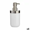 Ziepju dozators Berilo Balts Sudrabains Plastmasa 350 ml 8 x 17 x 9 cm 9 x 17 x 8 cm (6 gb.)