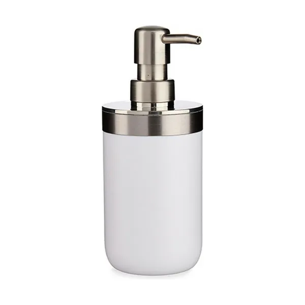 Soap Dispenser Berilo White Silver Plastic 350 ml 8 x 17 x 9 cm 9 x 17 x 8 cm (6 Units)