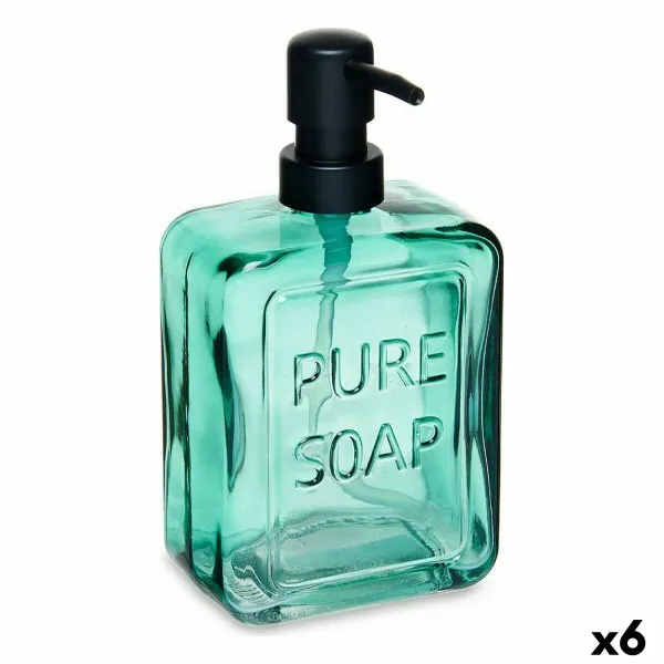 Ziepju dozators Berilo Pure Soap Zaļš Stikls 570 ml 10 x 18 x 6 cm (6 gb.)