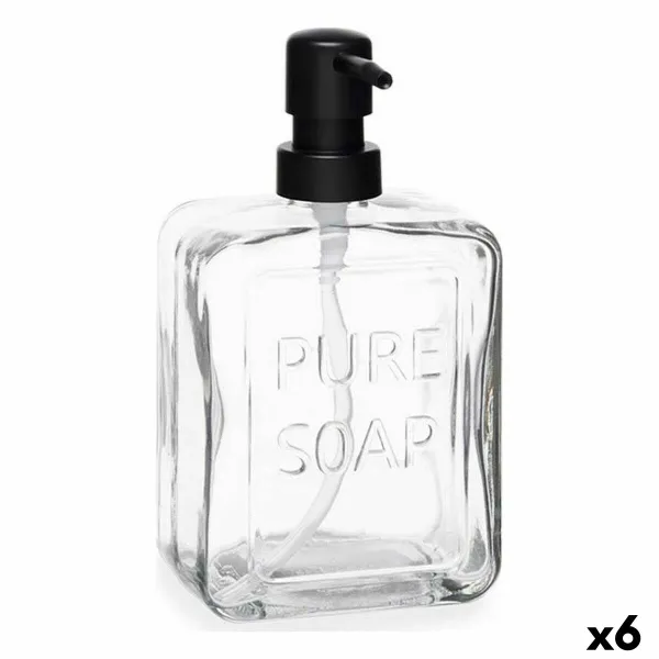 Saippua-annostelija Berilo Pure Soap Läpinäkyvä Kristalli Muovinen 570 ml 10 x 18 x 6 cm (6 osaa)