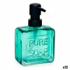 Ziepju dozators Berilo Pure Soap Zaļš Stikls Plastmasa 250 ml 9 x 15 x 5 cm (12 gb.)