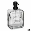 Muilo dozatorius Berilo Pure Soap Juoda Stiklas Plastmasinis 570 ml 10 x 18 x 6 cm (6 vnt.)