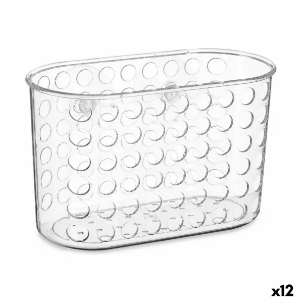 Kylpyhuoneen järjestelijäkärry Berilo Läpinäkyvä PVC Muovinen 19,3 x 12 x 9 cm (12 osaa)