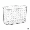 Kylpyhuoneen järjestelijäkärry Berilo Läpinäkyvä PVC Muovinen 19,3 x 12 x 9 cm (12 osaa)