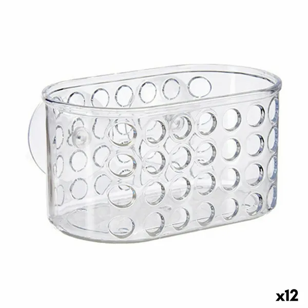 Kylpyhuoneen järjestelijäkärry Berilo Läpinäkyvä PVC polystyreeni 15,8 x 8,5 x 8 cm (12 osaa)