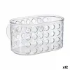 Kylpyhuoneen järjestelijäkärry Berilo Läpinäkyvä PVC polystyreeni 15,8 x 8,5 x 8 cm (12 osaa)