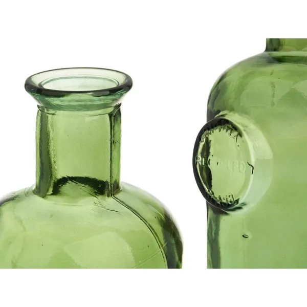 Decorative bottle Gift Decor Stamp Green 11,7 x 33,5 x 11,7 cm Decoration (6 Units)