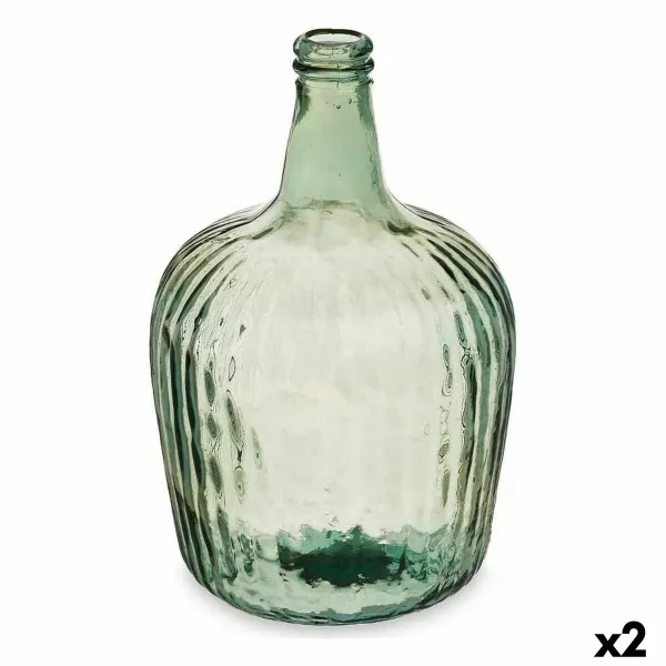 Koristepullo Gift Decor Champagne Raidat 8 L 22 x 37,5 x 22 cm Sisustus (2 osaa)